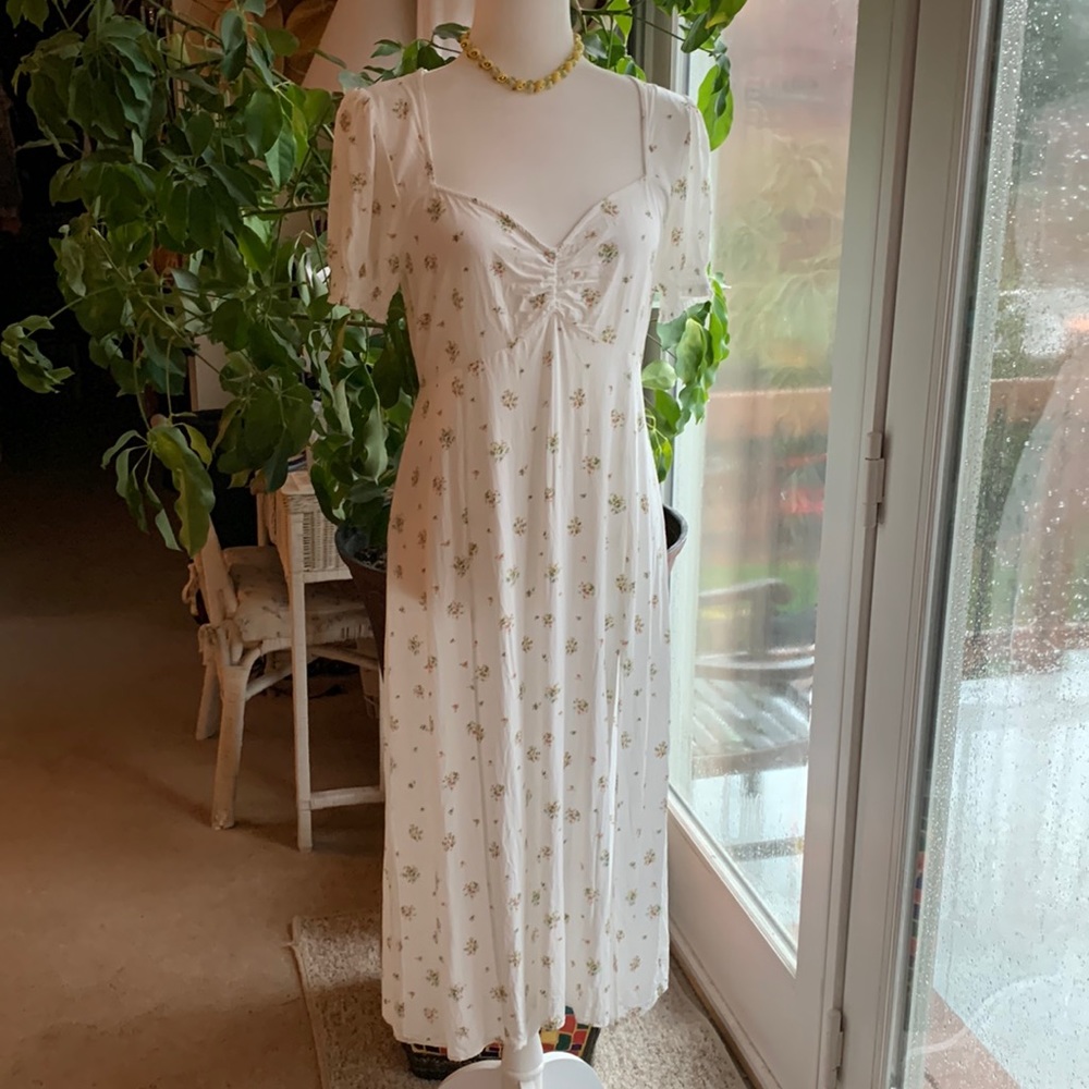 Mixed Threads Floral Midi Dress Size Large (Juniors)